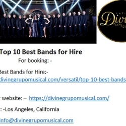 In California Top 10 Best Bands for Hire at Best Price.