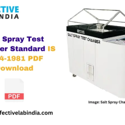 Salt Spray Chamber Test Standard IS 9844-1981 PDF Download Now