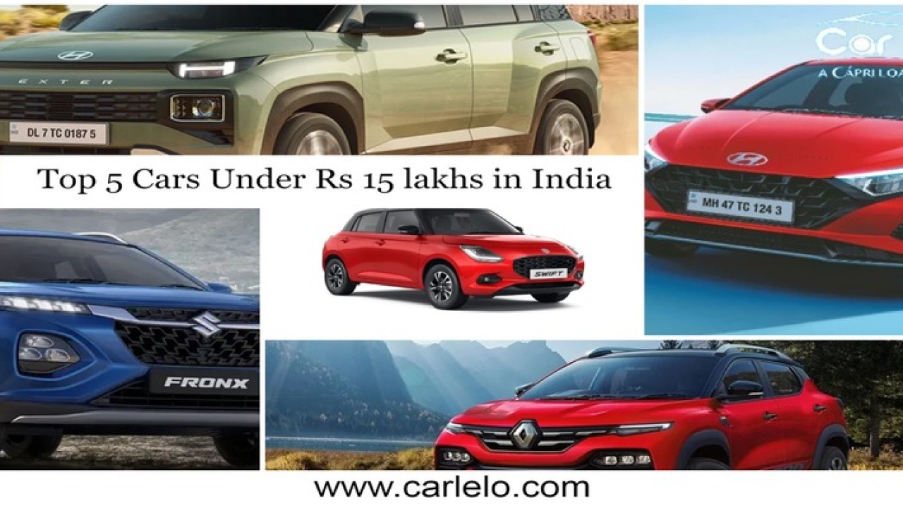 Top 5 Cars Under Rs 15 lakhs in India