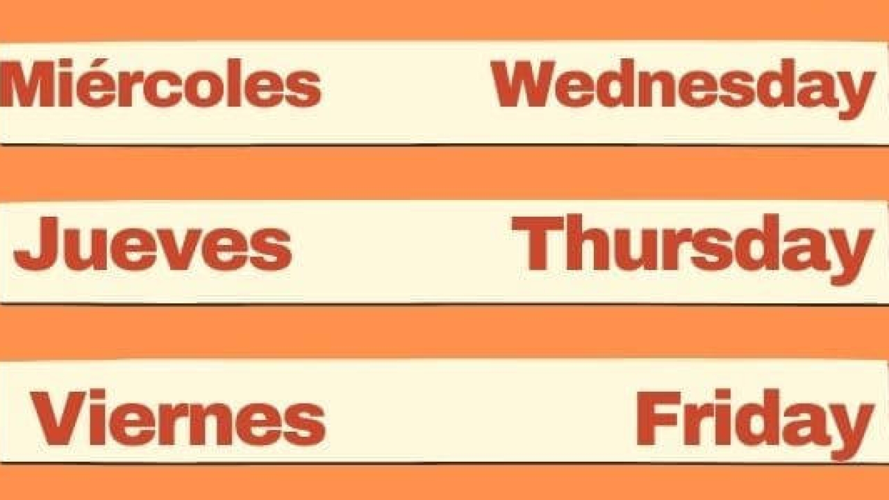 ¿Cómo se dice en inglés? Aprende los nombres de los días de la semana