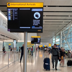 Air Canada flies out of Terminal 2 at London Heathrow Airport. 