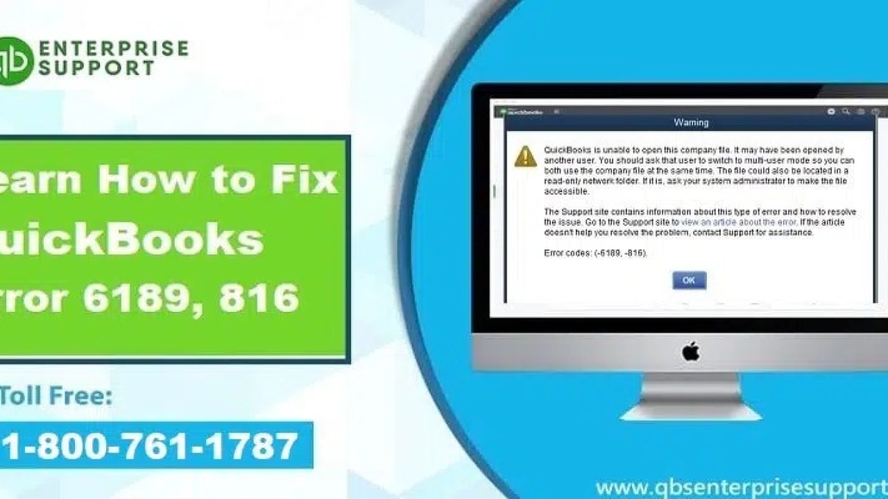 How to Fix QuickBooks Error Code 6189 and 816?